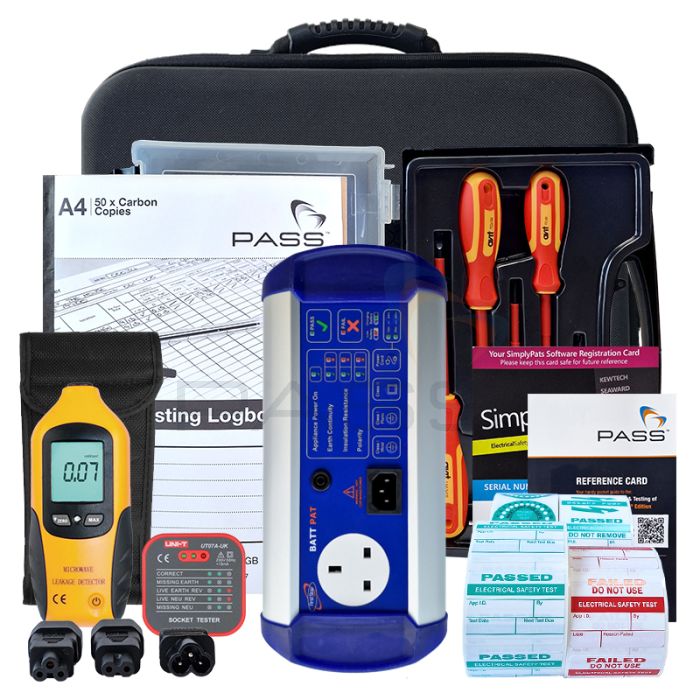 First Stop Safety BattPAT PAT Tester -Professional Kit (Bundle 2) & accessories