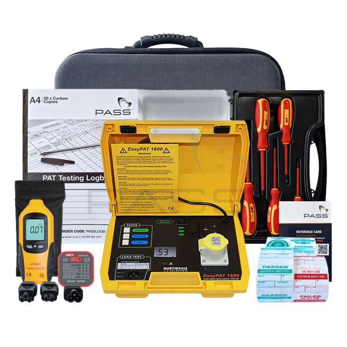 Martindale EasyPAT 1600 PAT Tester - Essentials Kit (Bundle 1)