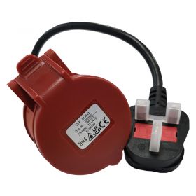 240v UK 13 Amp Plug to 415v (16 Amp) 5 Pin Socket